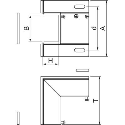 OBO Bettermann Inneneck - 40x70 - Metall - 90° - Kabelkanal Zubehör OBO Bettermann Inneneck - 40x70 - Metall - 90° - Kabelkanal Zubehör