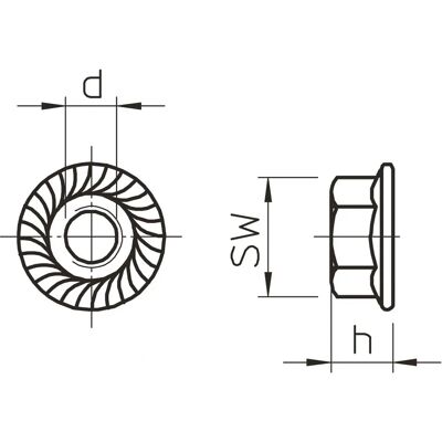 OBO Bettermann M6 G Verzinkt Mutter - Selbstsichernd, 6mm, 10mm Schlüsselweite, 100 Stk OBO Bettermann M6 G Verzinkt Mutter - Selbstsichernd, 6mm, 10mm Schlüsselweite, 100 Stk