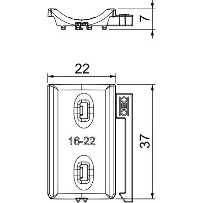 OBO Dado passacavi universale UW - Diametro 16-22 mm, Polietilene, Grigio chiaro OBO Dado passacavi universale UW - Diametro 16-22 mm, Polietilene, Grigio chiaro