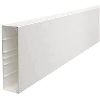 OBO Bettermann Canale Cavi 2000mm - PVC, Bianco, 3 Partizioni OBO Bettermann Canale Cavi 2000mm - PVC, Bianco, 3 Partizioni