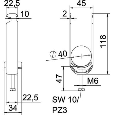 OBO Bettermann Kabelhalter - 4-40mm - Bügelschelle OBO Bettermann Kabelhalter - 4-40mm - Bügelschelle