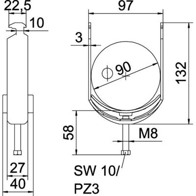 OBO Bettermann 1186289 Kabelklemme - Langlebiger Polypropylen, Passend für C-Profil-Schienen 16-17mm OBO Bettermann 1186289 Kabelklemme - Langlebiger Polypropylen, Passend für C-Profil-Schienen 16-17mm