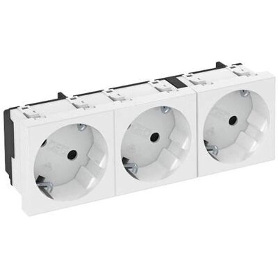 OBO Bettermann 6120123 - Prise électrique 3 prises - Blanc OBO Bettermann 6120123 - Prise électrique 3 prises - Blanc