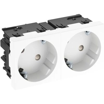 OBO Bettermann 6120483 Doppelsteckdose 33° Weiß OBO Bettermann 6120483 Doppelsteckdose 33° Weiß