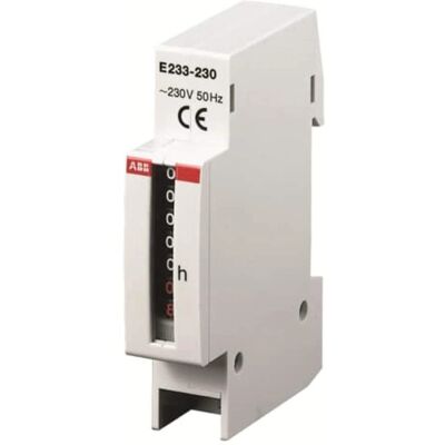 ABB E233-230 Betriebsstundenzähler - 99999h, Analog, DIN-Schiene ABB E233-230 Betriebsstundenzähler - 99999h, Analog, DIN-Schiene