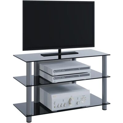 VCM Morgenthaler Sindas TV-szekrény Fekete - 3 Polcok & Kábelkezelés VCM Morgenthaler Sindas TV-szekrény Fekete - 3 Polcok & Kábelkezelés