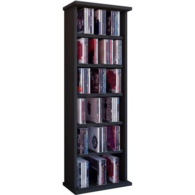 VCM Regal - Verstellbarer Stauraum für CDs DVDs Videos - Schwarz VCM Regal - Verstellbarer Stauraum für CDs DVDs Videos - Schwarz