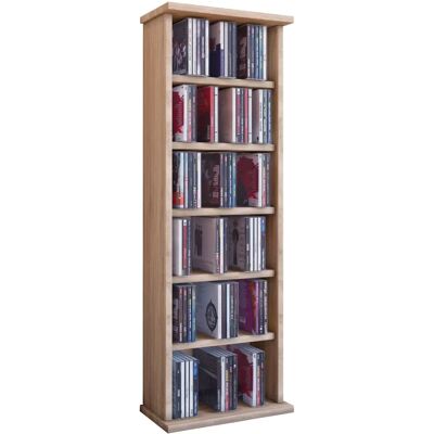 VCM Vostan Sonoma Eiche Bücherregal - Aufbewahrung für CDs DVDs Videos VCM Vostan Sonoma Eiche Bücherregal - Aufbewahrung für CDs DVDs Videos