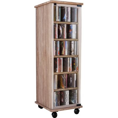 VCM Sonoma CD/DVD Shelf - Adjustable & Mobile - Holds 300 CDs VCM Sonoma CD/DVD Shelf - Adjustable & Mobile - Holds 300 CDs