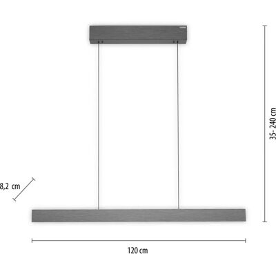 Paul Neuhaus PURE E-MOTION LED Pendelleuchte grau höhenverstellbar mit Dimmer & CCT Paul Neuhaus PURE E-MOTION LED Pendelleuchte grau höhenverstellbar mit Dimmer & CCT