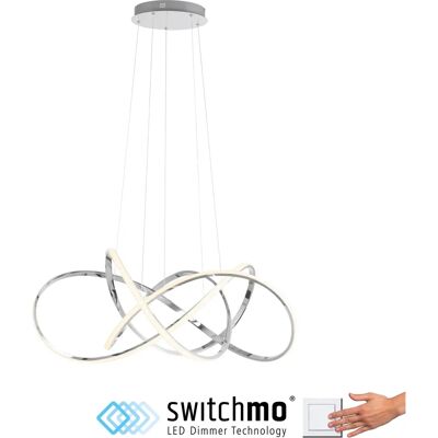 Pendelleuchte KIRIBI von Paul Neuhaus - Chrom, Ø 80 cm, 1-flammig Pendelleuchte KIRIBI von Paul Neuhaus - Chrom, Ø 80 cm, 1-flammig