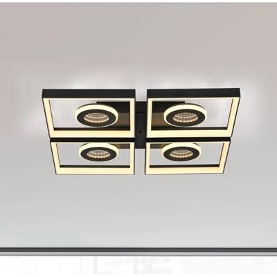 Paul Neuhaus Traforo Moderne Schwarze Deckenleuchte - LED, Dimmbar, Fernbedienung Paul Neuhaus Traforo Moderne Schwarze Deckenleuchte - LED, Dimmbar, Fernbedienung