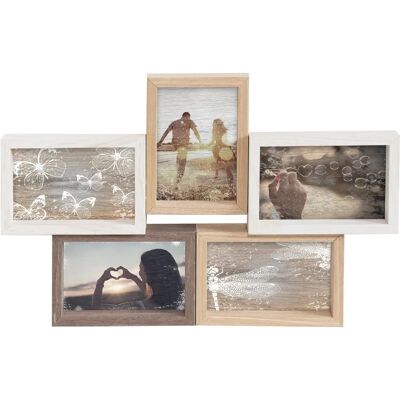 Nielsen Design Vintage-Holz-Collage-Rahmen - Für 5 Fotos 10x15cm Nielsen Design Vintage-Holz-Collage-Rahmen - Für 5 Fotos 10x15cm