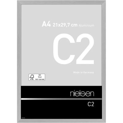 Nielsen C2 Cadre en aluminium 21x30cm Argent Mat - Cadre photo - Publicité Nielsen C2 Cadre en aluminium 21x30cm Argent Mat - Cadre photo - Publicité