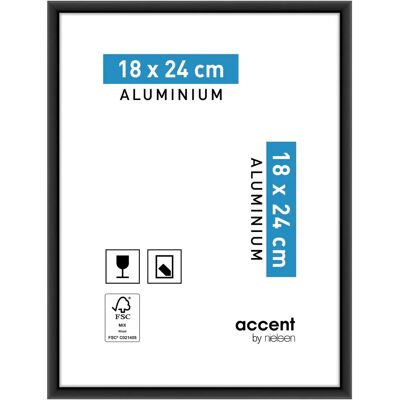 Nielsen Zwarte Fotolijst 18x24cm - Fotolijst Nielsen Zwarte Fotolijst 18x24cm - Fotolijst