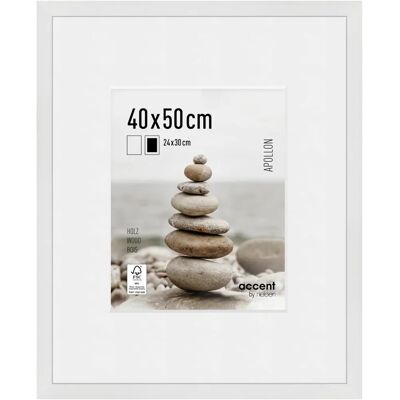 Nielsen Design Nielsen Apollon Fotowandrahmen - 40x50 cm, Weiß, Holzoptik Nielsen Design Nielsen Apollon Fotowandrahmen - 40x50 cm, Weiß, Holzoptik