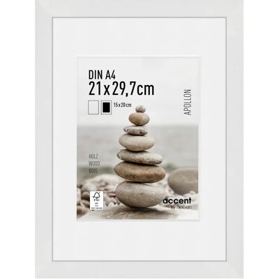 Cadre Photo Nielsen Apollo Blanc 21x29,7 - Cadre photo - Publicité Cadre Photo Nielsen Apollo Blanc 21x29,7 - Cadre photo - Publicité