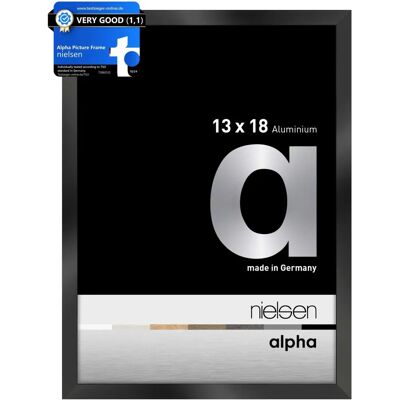 Cadre Nielsen Premium Alpha Noir 13x18 cm - Publicité Cadre Nielsen Premium Alpha Noir 13x18 cm - Publicité