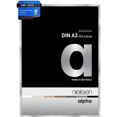 Nielsen Premium Alpha Silver Picture Frame - 29.7x42 cm (A3) High-Quality UV 45% Nielsen Premium Alpha Silver Picture Frame - 29.7x42 cm (A3) High-Quality UV 45%