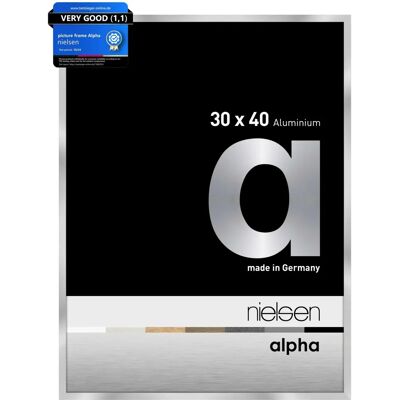 Cadre Nielsen Premium Alpha Argent - 30x40 cm - Protection UV - Publicité Cadre Nielsen Premium Alpha Argent - 30x40 cm - Protection UV - Publicité