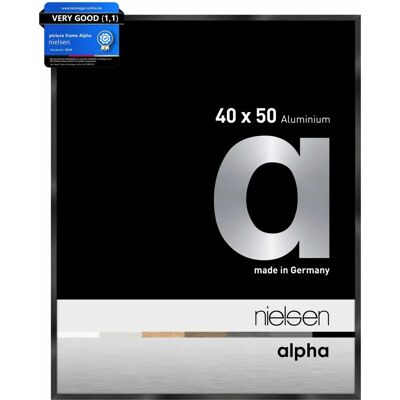 Nielsen Alpha Black Aluminum Picture Frame - High Gloss UV Glass Nielsen Alpha Black Aluminum Picture Frame - High Gloss UV Glass