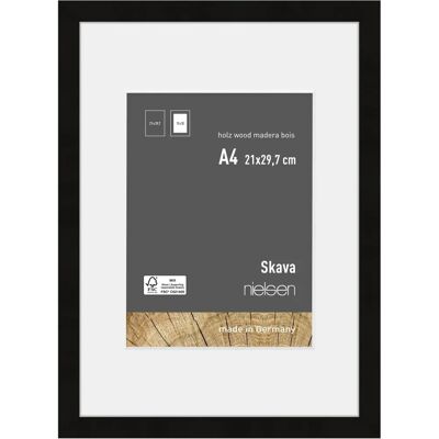 Cadre en bois Nielsen Skava - Passepartout blanc - Noir - Publicité Cadre en bois Nielsen Skava - Passepartout blanc - Noir - Publicité