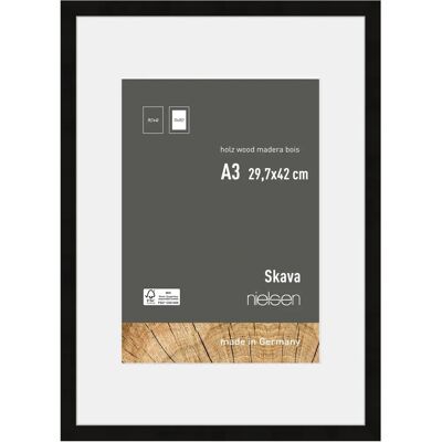 Nielsen Skava A3 Wooden Picture Frame - Black - Portrait & Landscape Nielsen Skava A3 Wooden Picture Frame - Black - Portrait & Landscape