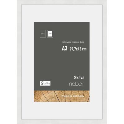 Cadre en bois Nielsen Skava A3 - Blanc - Cadre photo - Publicité Cadre en bois Nielsen Skava A3 - Blanc - Cadre photo - Publicité