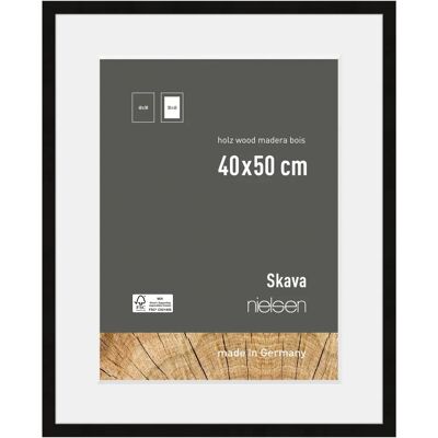 Cadre en bois Nielsen Skava 40 x 50cm - Noir - Cadre photo - Publicité Cadre en bois Nielsen Skava 40 x 50cm - Noir - Cadre photo - Publicité