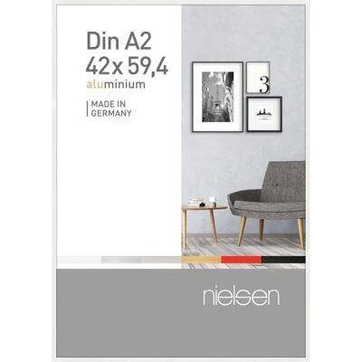 Nielsen Pixel - A2 - White - Aluminium - Poster Frame Nielsen Pixel - A2 - White - Aluminium - Poster Frame