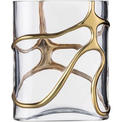 EISCH Stargate Transparente Kristall-Goldvase 30cm EISCH Stargate Transparente Kristall-Goldvase 30cm