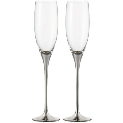 EISCH Champagnerglas - Elegantes 2-teiliges Set mit Platin - Champagnerglas EISCH Champagnerglas - Elegantes 2-teiliges Set mit Platin - Champagnerglas