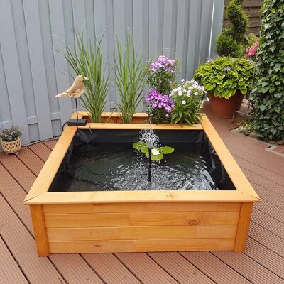 Promex Gartenteich-Set - Rechteckiger brauner Teich - Gartendekoration Promex Gartenteich-Set - Rechteckiger brauner Teich - Gartendekoration
