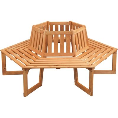 Promex Baumbank - Massives Holz Gartenthron - Behandeltes Holz - Baum Sitz Promex Baumbank - Massives Holz Gartenthron - Behandeltes Holz - Baum Sitz