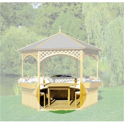 PROMADINO Palma Gartenmöbel-Set - 5 Sitzplätze, Holz PROMADINO Palma Gartenmöbel-Set - 5 Sitzplätze, Holz