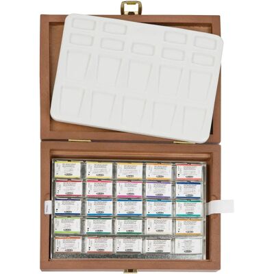 Schmincke Horadam Aquarell Holzkasten 24 X 1/1 Näpfchen - Künstler Aquarell Set Schmincke Horadam Aquarell Holzkasten 24 X 1/1 Näpfchen - Künstler Aquarell Set
