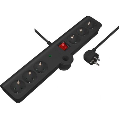 MAXTRACK NV75-3L - Multiprise, 6 prises, sécurité, pliable MAXTRACK NV75-3L - Multiprise, 6 prises, sécurité, pliable