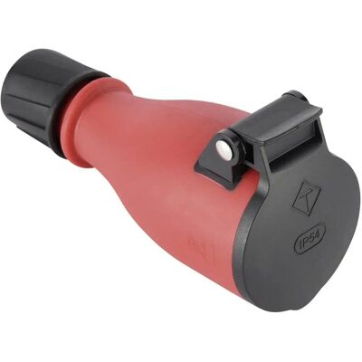 Maxtrack NV 48 KL - Veiligheidssocket, IP54, Zwart/Rood Maxtrack NV 48 KL - Veiligheidssocket, IP54, Zwart/Rood