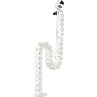 MYWALL HZ43WL Guide de câbles - Réglable, Blanc, 30 Maillons - Système de gestion des câbles MYWALL HZ43WL Guide de câbles - Réglable, Blanc, 30 Maillons - Système de gestion des câbles