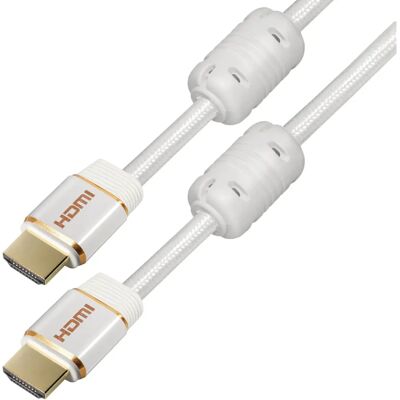 Maxtrack HDMI-kabel 3m Vit 4K UHD Premium Certifierad HDMI Maxtrack HDMI-kabel 3m Vit 4K UHD Premium Certifierad HDMI