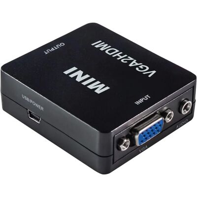 Maxtrack VGA/HDMI Adapter - Ondersteunt 1080p - Zwart Maxtrack VGA/HDMI Adapter - Ondersteunt 1080p - Zwart