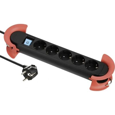 Maxtrack NV 60-5 L Verlengsnoer - 5 Stopcontacten, 5m, Zwart Maxtrack NV 60-5 L Verlengsnoer - 5 Stopcontacten, 5m, Zwart