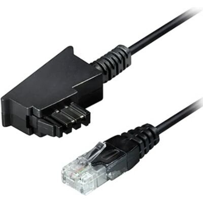 Maxtrack - Cable de Teléfono Analógico 10m Negro - Teléfono, LAN, Modelo TF 20-10 L Maxtrack - Cable de Teléfono Analógico 10m Negro - Teléfono, LAN, Modelo TF 20-10 L