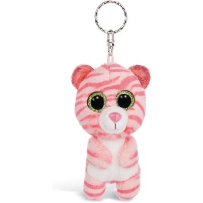 Nici Tiger Fula - Pluche Sleutelhanger - Roze/Wit - Knuffeldier Nici Tiger Fula - Pluche Sleutelhanger - Roze/Wit - Knuffeldier
