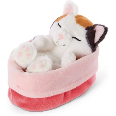 NICI Sleeping Kitties Plush Toy - 16 cm, Beige & Pink NICI Sleeping Kitties Plush Toy - 16 cm, Beige & Pink