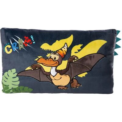 Nici Nici Green Dinosaur Plush Cushion - 43cm x 25cm Nici Nici Green Dinosaur Plush Cushion - 43cm x 25cm