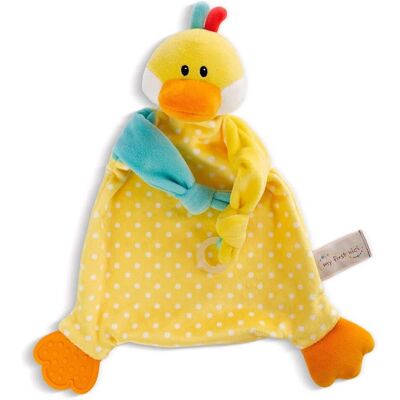 NICI Doudou Canard Bébé - Anneau de dentition souple & attache-sucette NICI Doudou Canard Bébé - Anneau de dentition souple & attache-sucette