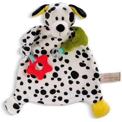 NICI Dalmate Housse de Doudou - Doux, Anneau de Dentition, Fixation pour Sucette NICI Dalmate Housse de Doudou - Doux, Anneau de Dentition, Fixation pour Sucette