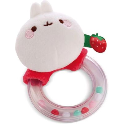 NICI MOLANG Hochet Jouet en Peluche Blanc pour Bébés et Tout-Petits - Jouet Doux NICI MOLANG Hochet Jouet en Peluche Blanc pour Bébés et Tout-Petits - Jouet Doux