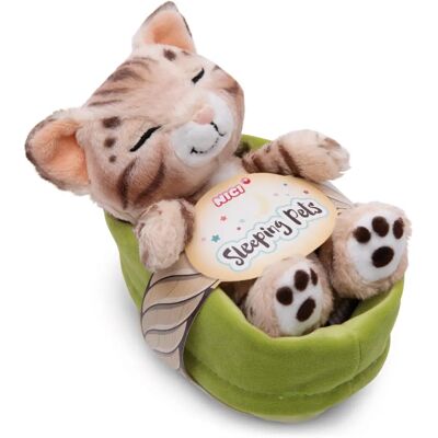 NICI Gato Bengal Peluche - 12cm Animales Dormidos Verde NICI Gato Bengal Peluche - 12cm Animales Dormidos Verde